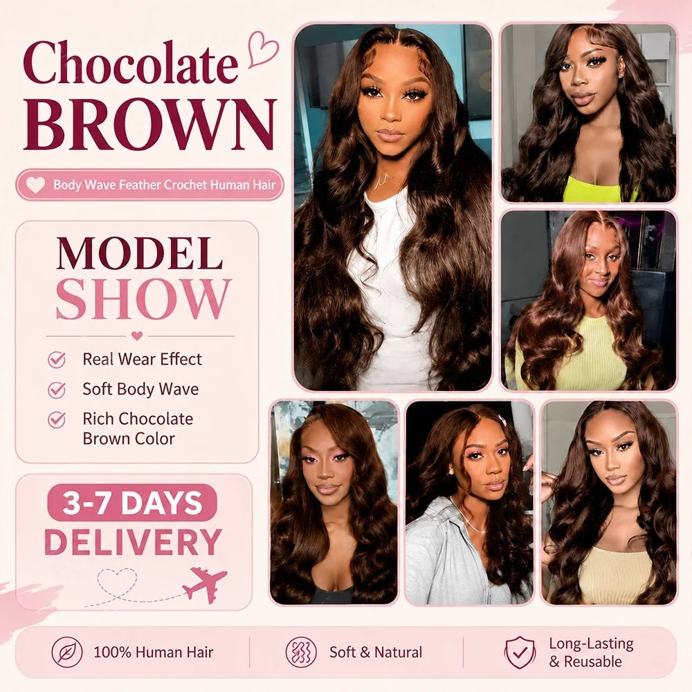 Wig Queen Remy Body Wave Crochet Human Hair Extensions