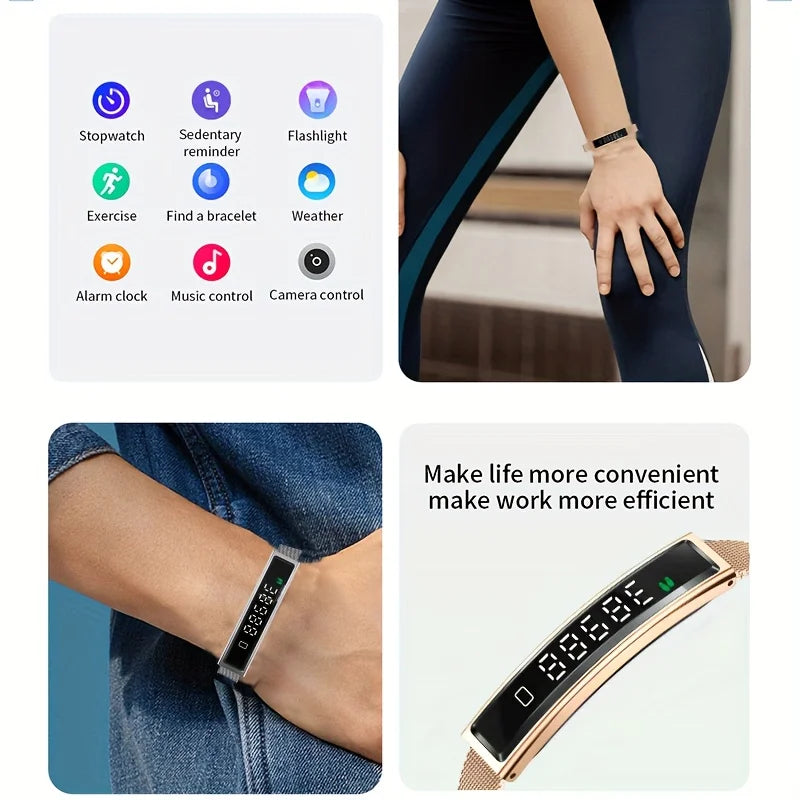 Smart Fitness Bracelet With Heart Rate Monitor And Activity Tracking