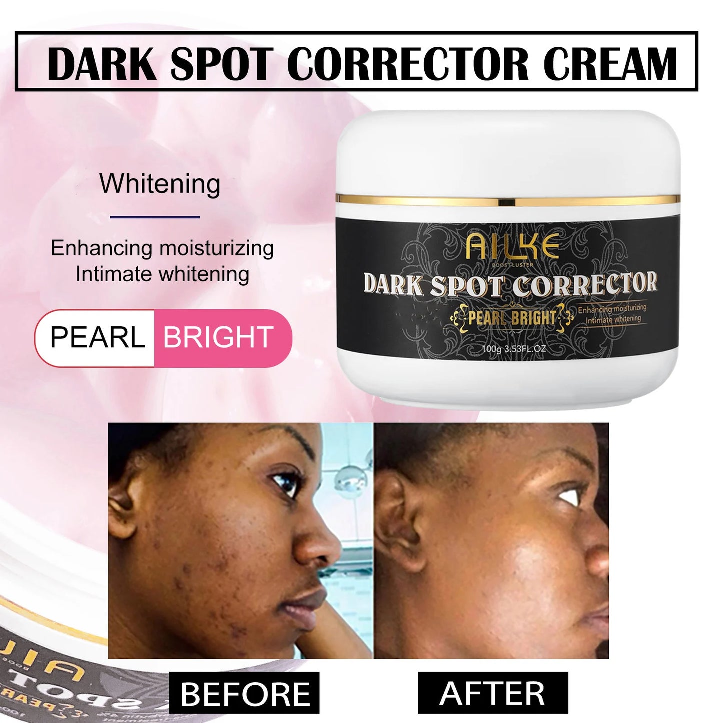 AILKE Collagen Beauty Skin Care, Anti Spots, Pigmentation, Lightening, Even Skin Tone, For Dark, Black, African and Caramel Skin