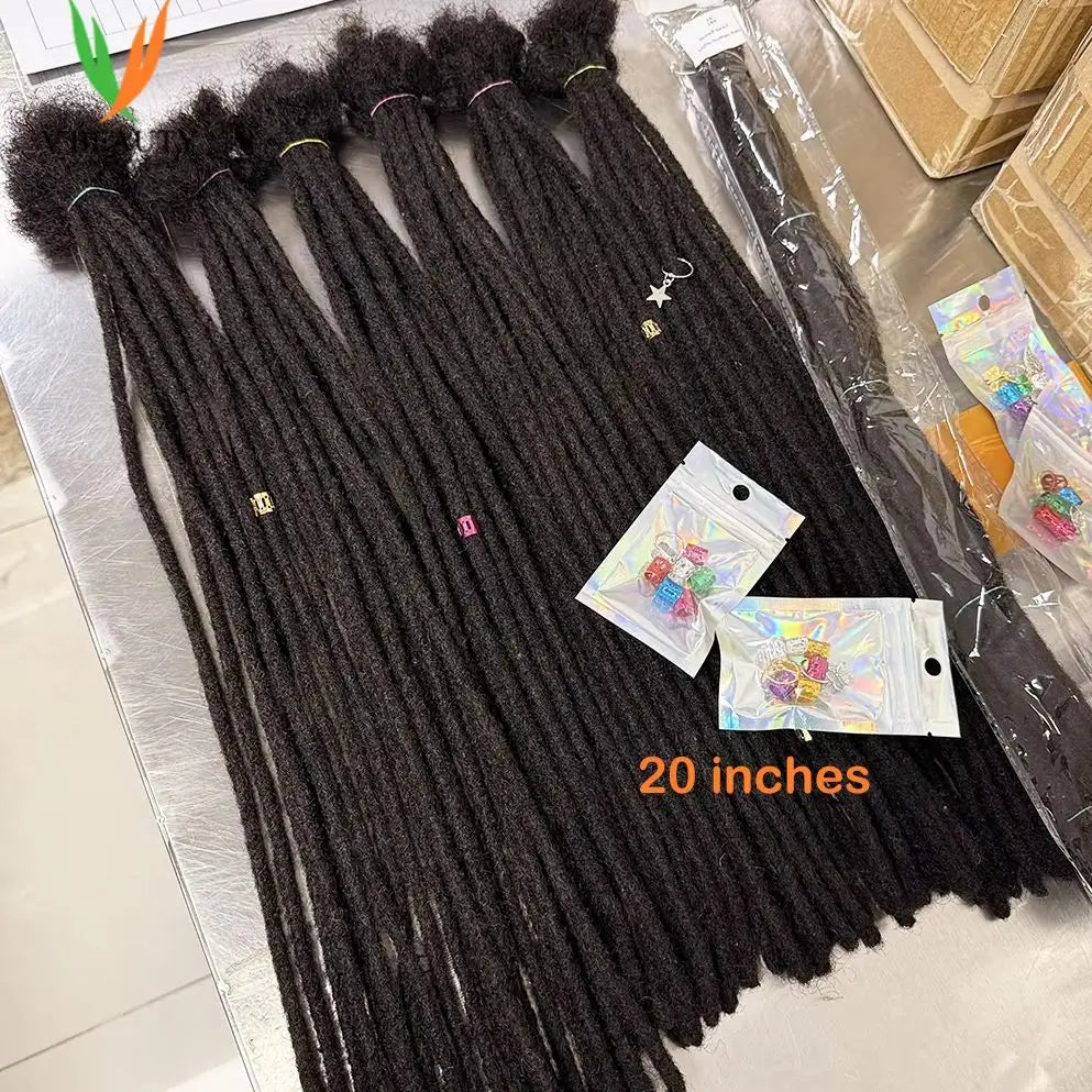 NABI Handmade Human Hair Dreadlock Crochet Extensions for Braids