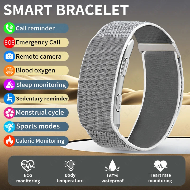 ECG PPG Screenless Smart Watch Sports Fitness Heart Rate Monitor Waterproof