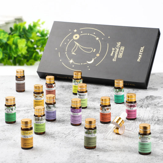 PHATOIL 15 Piece Essential Oils Set Pure Plant Aroma Oils