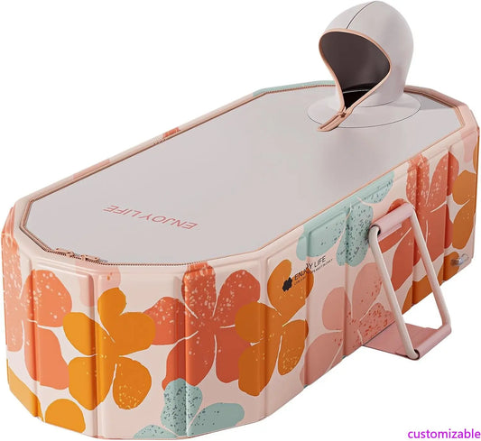 Portable Athlete's Insulated Ice Bath Tub With Shower And Cover