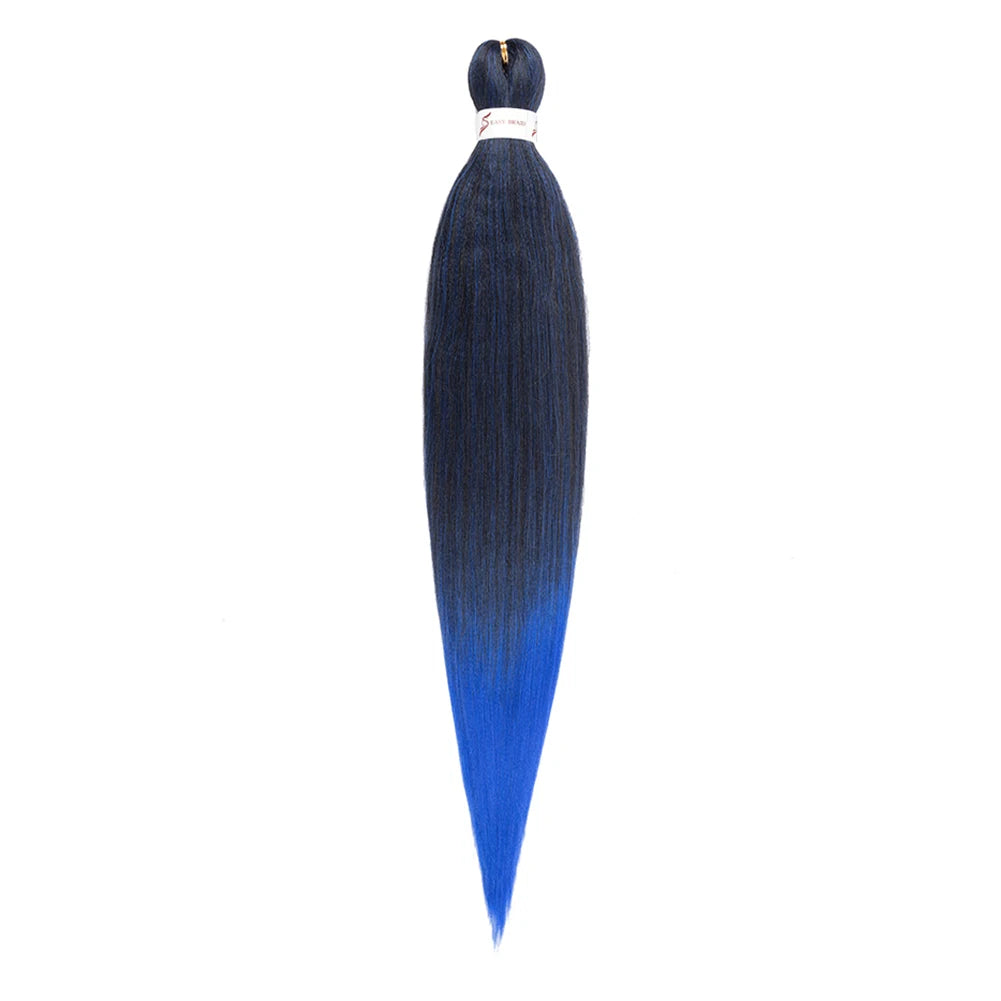 Pre-stretched Braids Hair Professional Itch Free Hot Water Setting Synthetic Fiber Ombre Yaki Texture Braid Hair Extensions