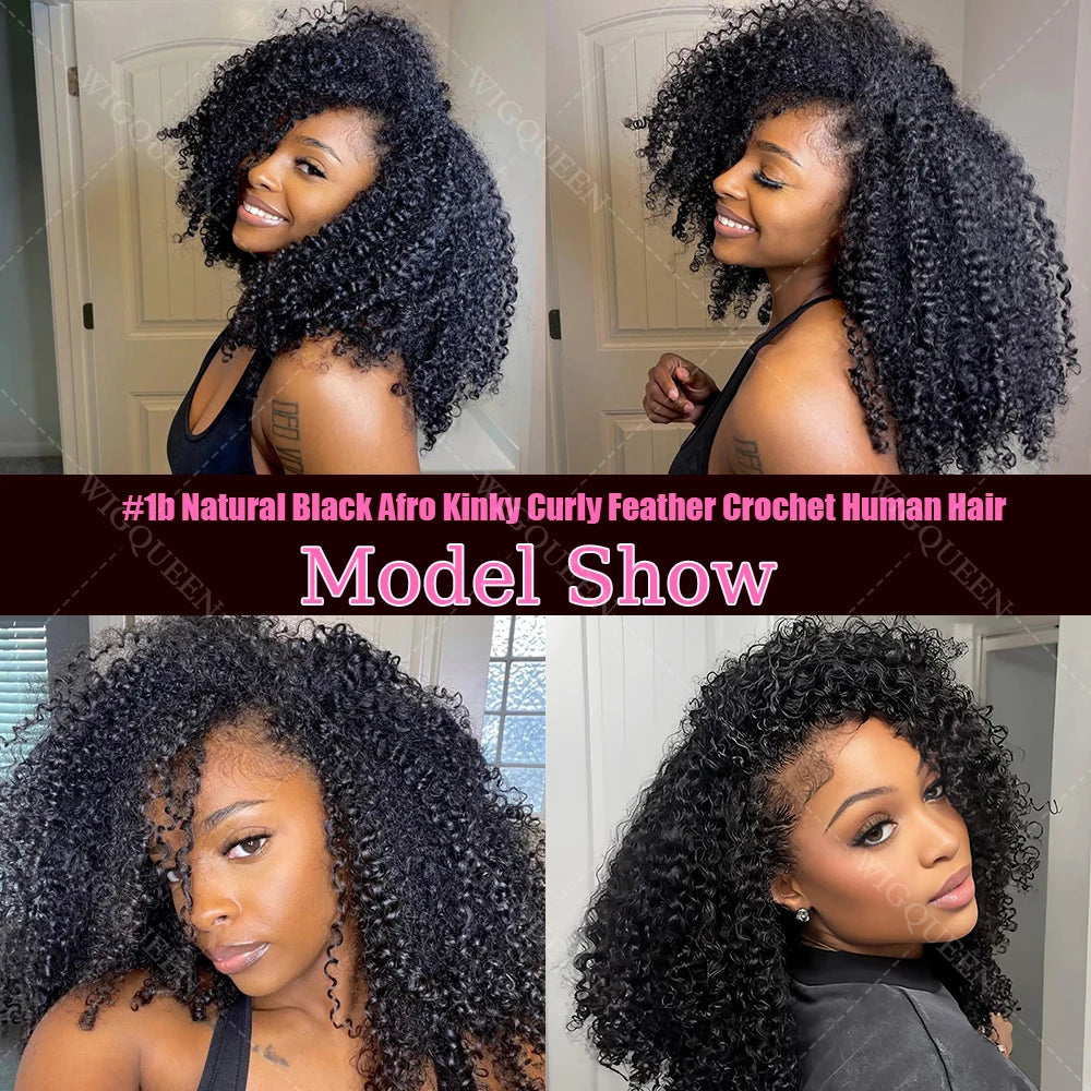 Wig Queen Human Hair Curly Crochet Bulk Extensions For Braiding