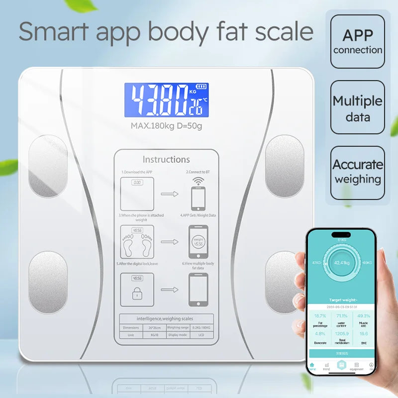 Weight Scale LED Special Electronic Body Fat Scale Professional Fat Smart Body Fat Scale for Weight Measurement Health Inquiry