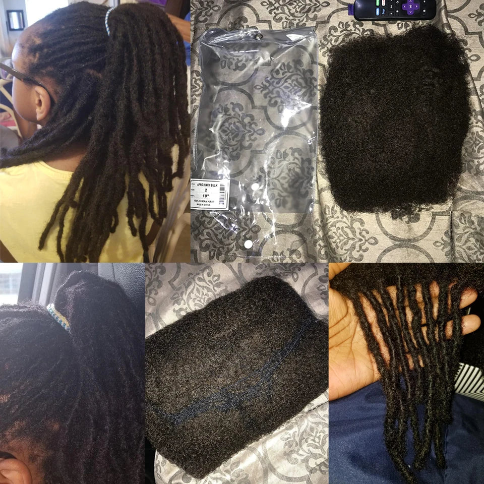 22 Inch Bundles Braids Hair No Weft QVR Afro Kinky Bulk Human Hair Colored Remy Brazilian Hair Extensions For Braiding 50g/Pcs