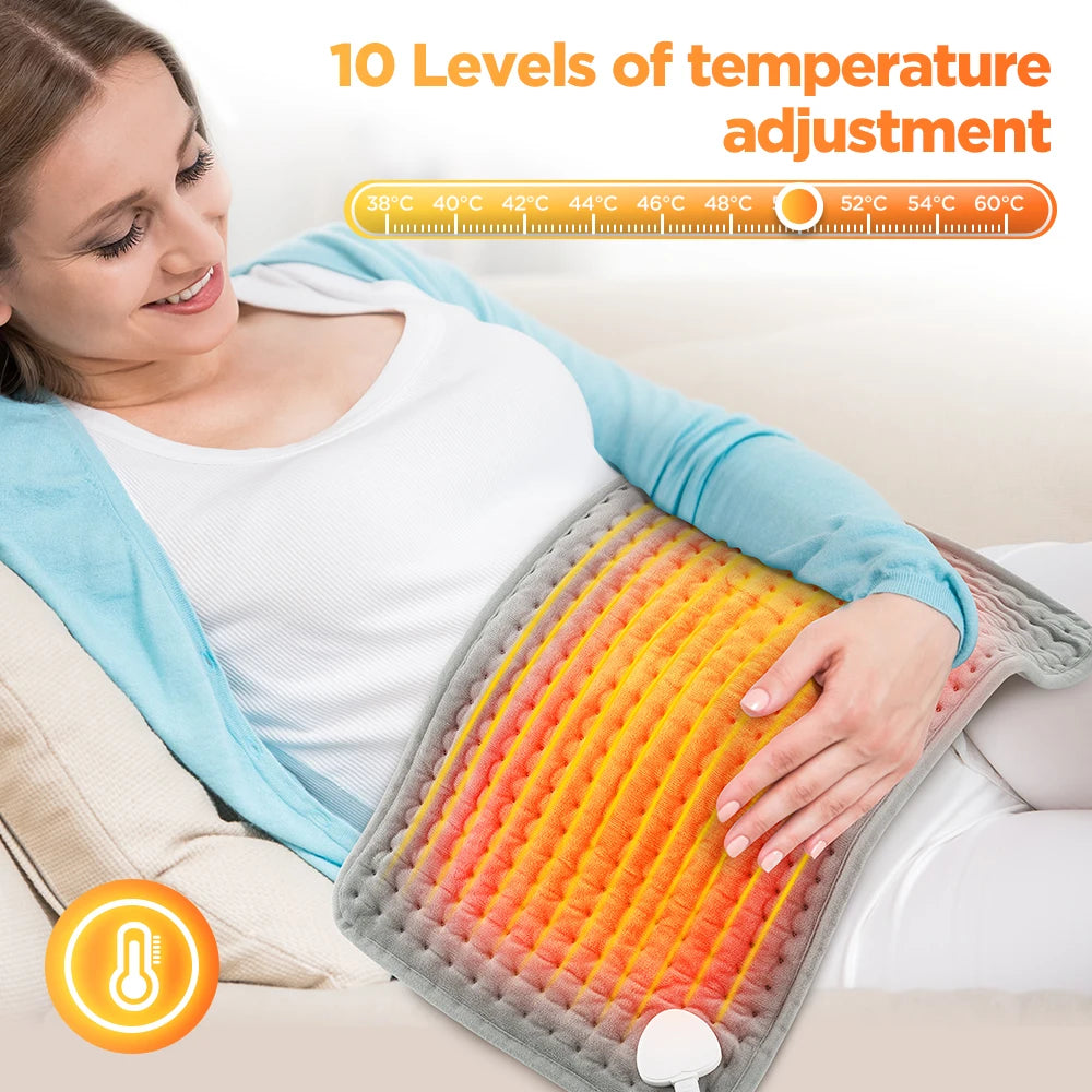 PASTSKY Electric Heated Massage Cushion With 10 Levels Temperature Adjustment