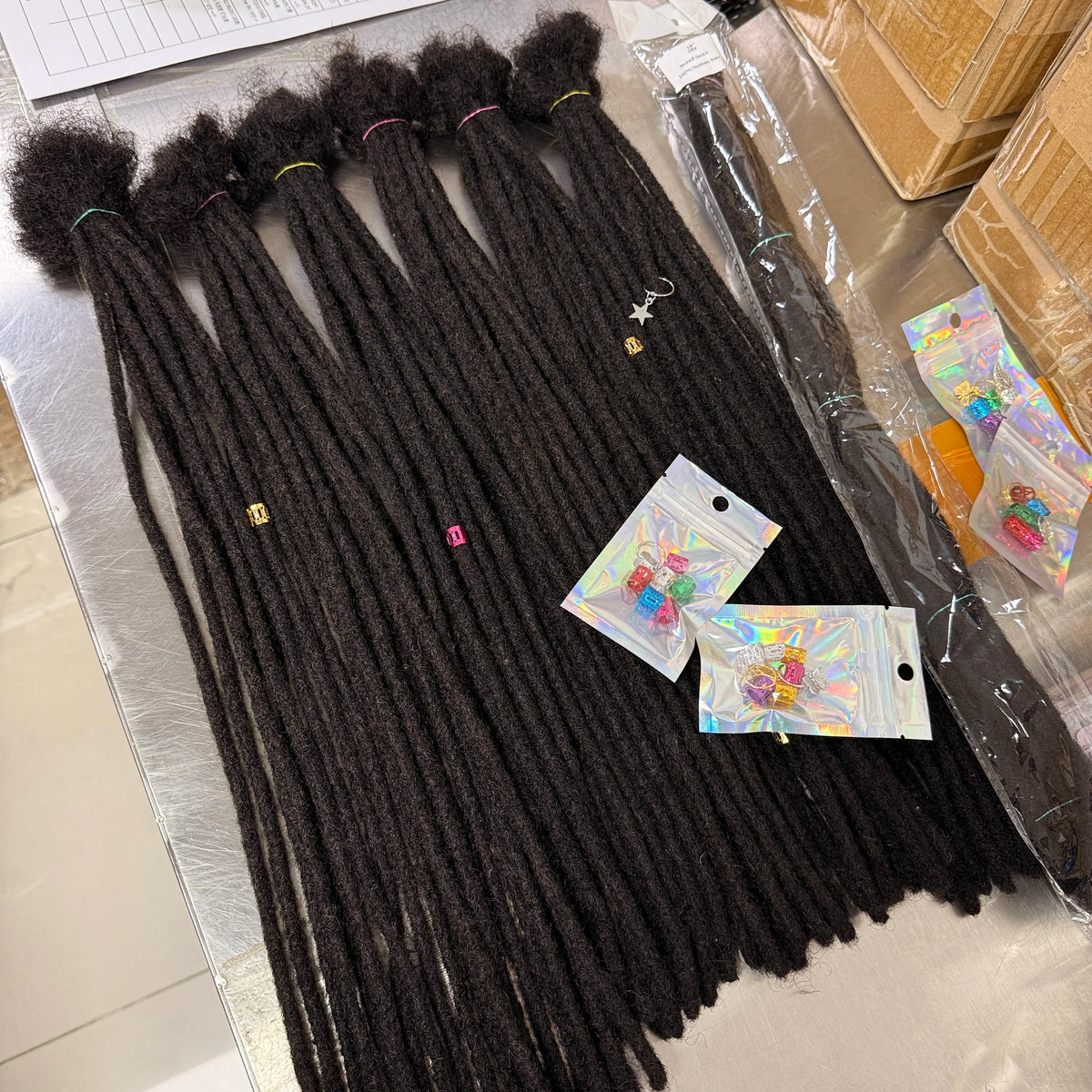 NABI Handmade Human Hair Dreadlock Crochet Extensions for Braids