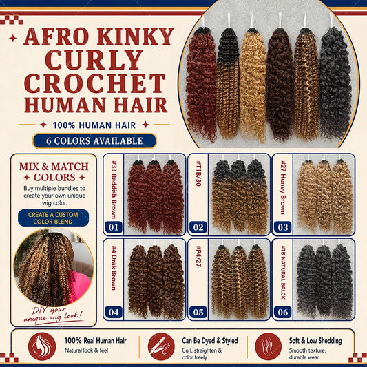 Salon Quality Honey Blonde Small Spirals Curly Miracle Knots Crochet Bulk Human Hair For Boho Braiding Knotless Pre-Separated Kinky Curly Feather Crochet Human Hair Extensions Unprocessed 100% Vietnamese Human Hair Can Ponyta