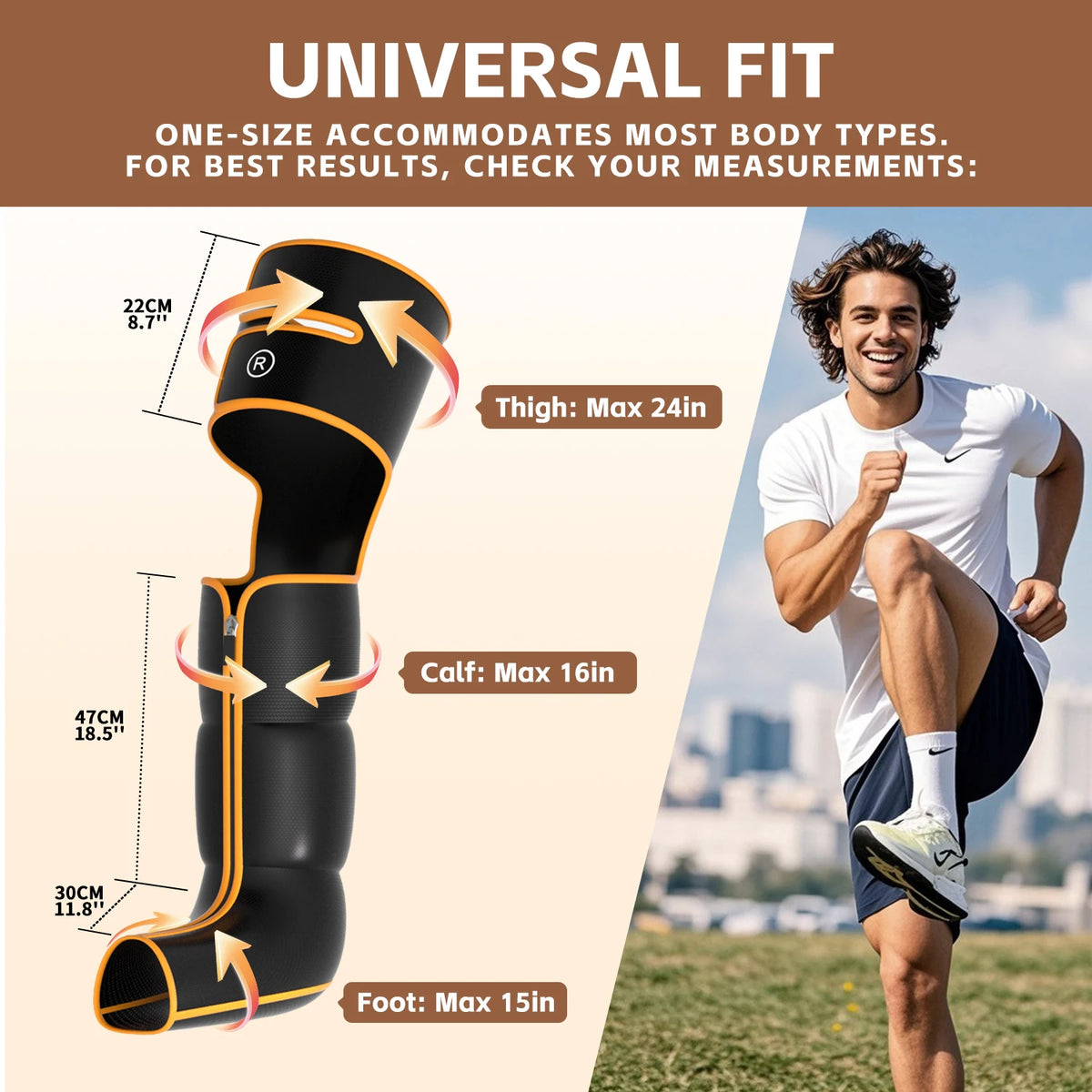 Heated Compression Leg Massager For Pain Relief And Better Circulation
