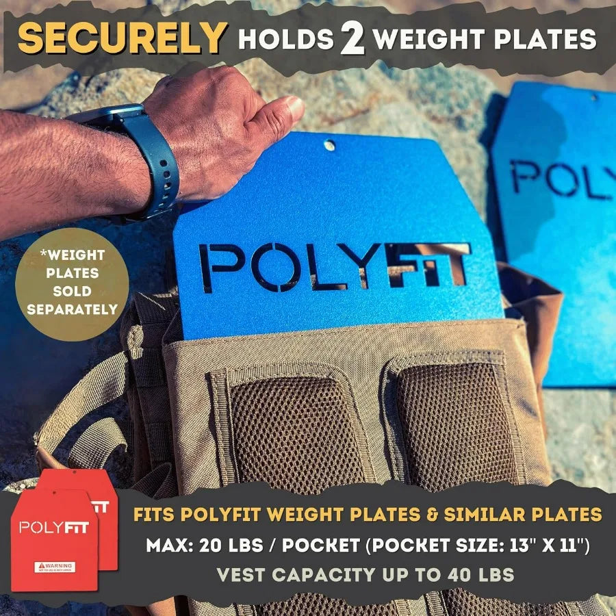 (Fortify) Weighted Vest for Strength and Endurance Training, Rucking, Fitness Workouts, Running, WODs
