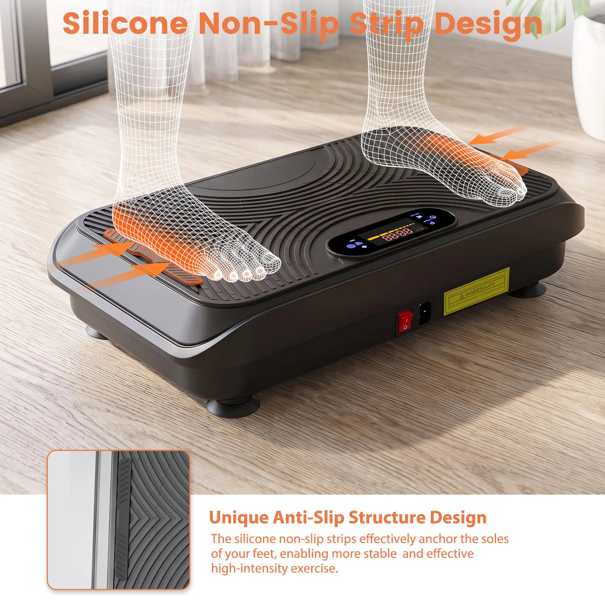 Vibration Plate Exercise Machine with Remote and Resistance Bands