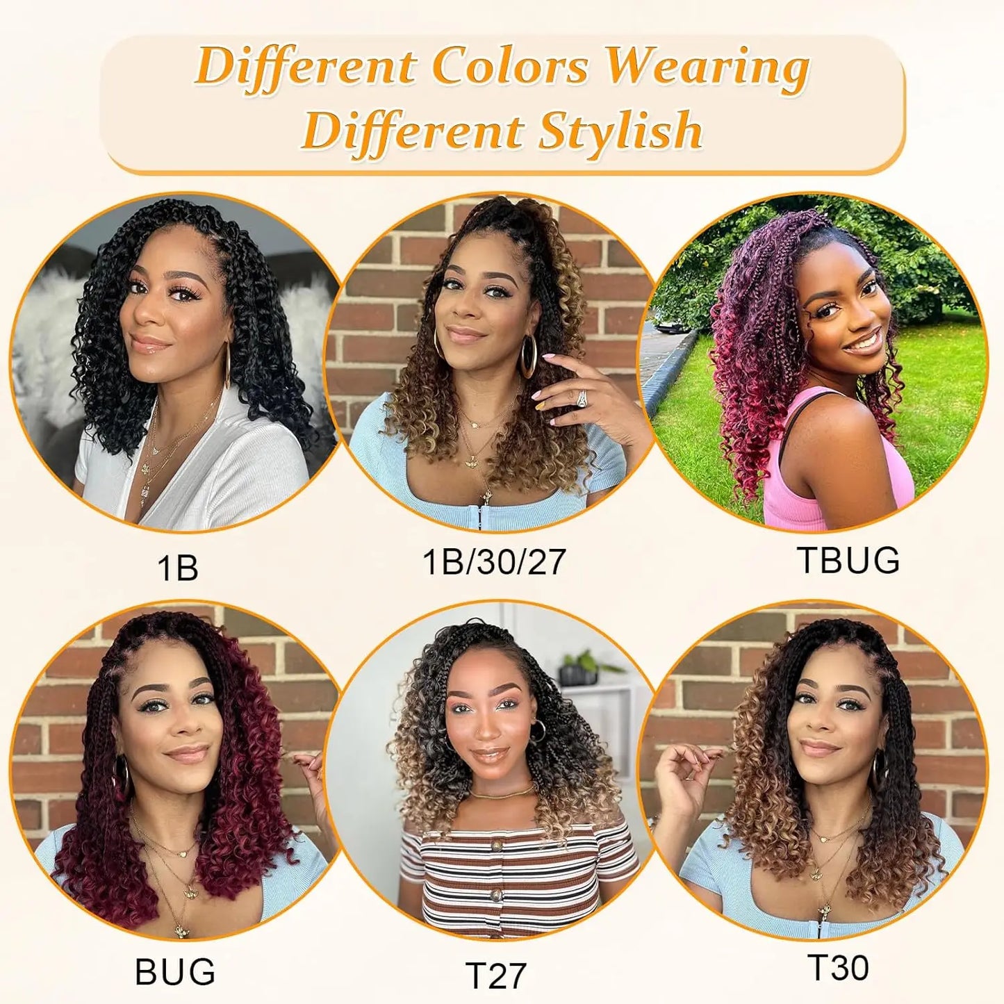 10 Inch Goddess Box Braids Crochet Hair 1Pack/Lot Synthetic Boho Crochet Box Braids With Curl Ends Box Braids Hair Extensions