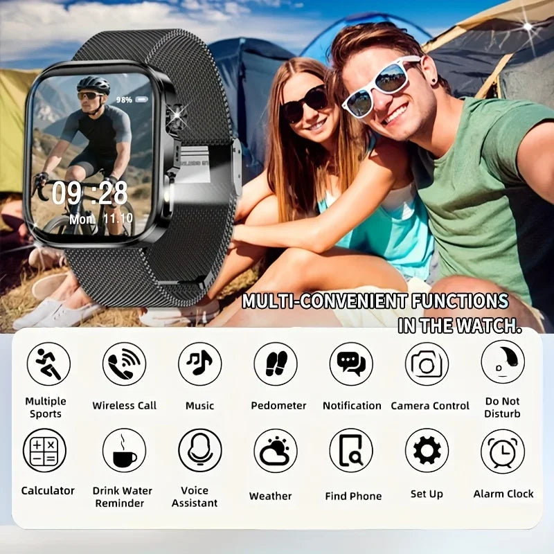 ERUN Full Touch Smartwatch With Wireless Calling And Fitness Tracking
