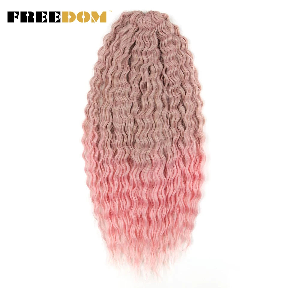FREEDOM Ariel Synthetic Twist Crochet Curly Hair Braiding Extensions