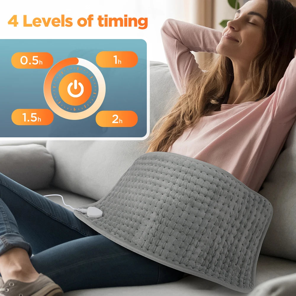 PASTSKY Electric Heated Massage Cushion With 10 Levels Temperature Adjustment