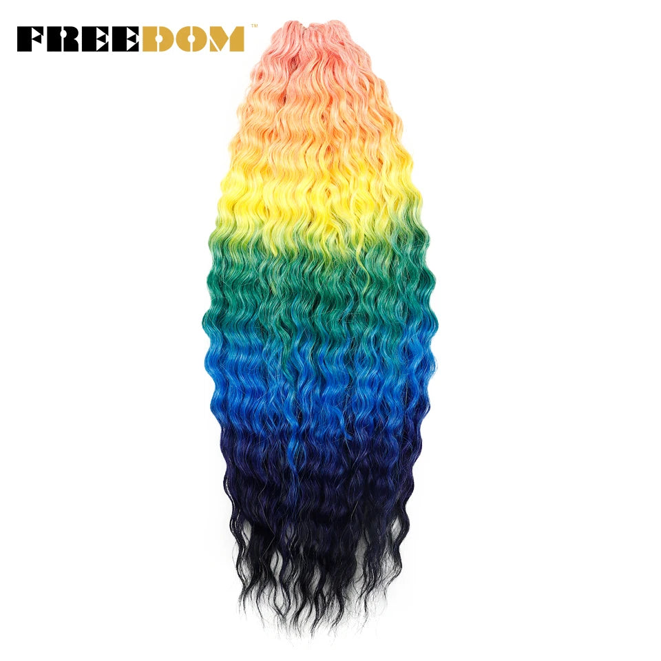 FREEDOM Ariel Synthetic Twist Crochet Curly Hair Braiding Extensions