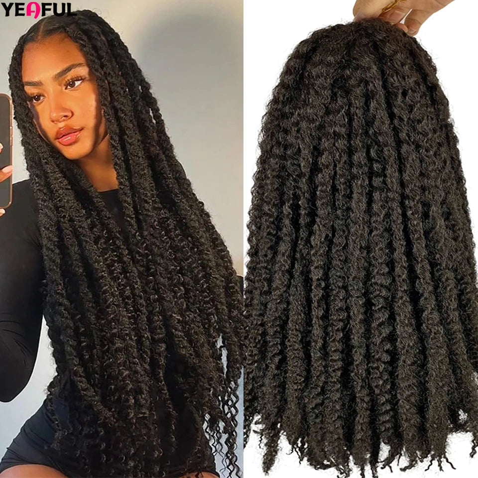 18”Marley Hair 30Strands/Pack Soft Marley Twist Braiding Hair For Senegalese Twist Crochet Braids Lightweight Cuabn Twist Hair