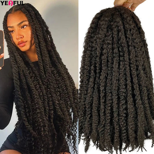 18”Marley Hair 30Strands/Pack Soft Marley Twist Braiding Hair For Senegalese Twist Crochet Braids Lightweight Cuabn Twist Hair
