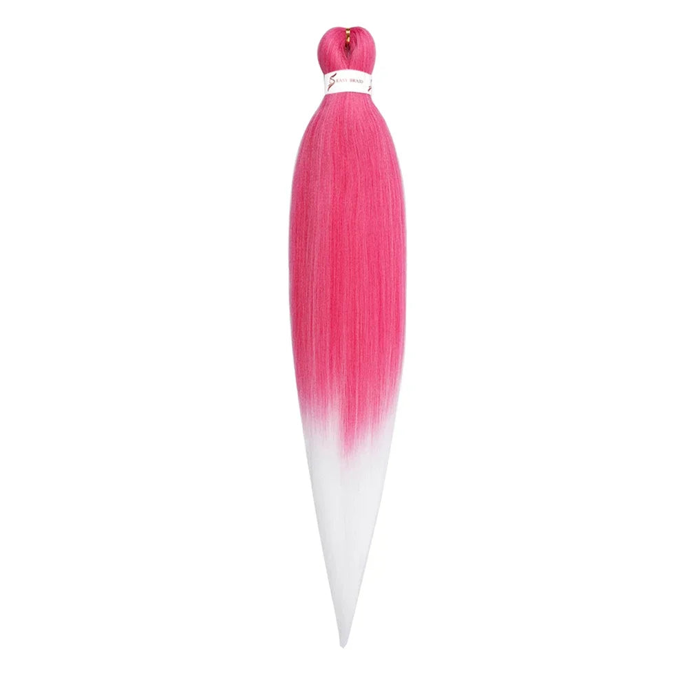 Pre-stretched Braids Hair Professional Itch Free Hot Water Setting Synthetic Fiber Ombre Yaki Texture Braid Hair Extensions