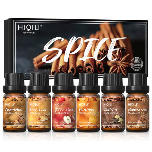 HIQILI Pure Fragrance Oil Set For Aromatherapy And Diffusers