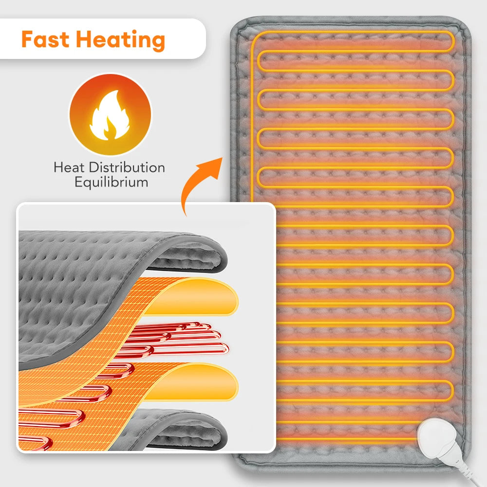 PASTSKY Electric Heating Pad Blanket With Adjustable Temperature Levels