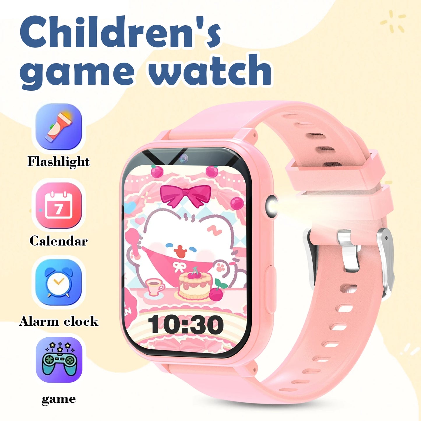 Smart Watch 18 Games Camera Waterproof Flashlight Sleep Monitoring For Birthday Holiday Gift Boy Girl Children