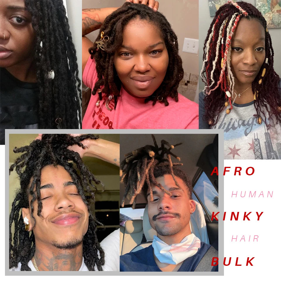 22 Inch Bundles Braids Hair No Weft QVR Afro Kinky Bulk Human Hair Colored Remy Brazilian Hair Extensions For Braiding 50g/Pcs