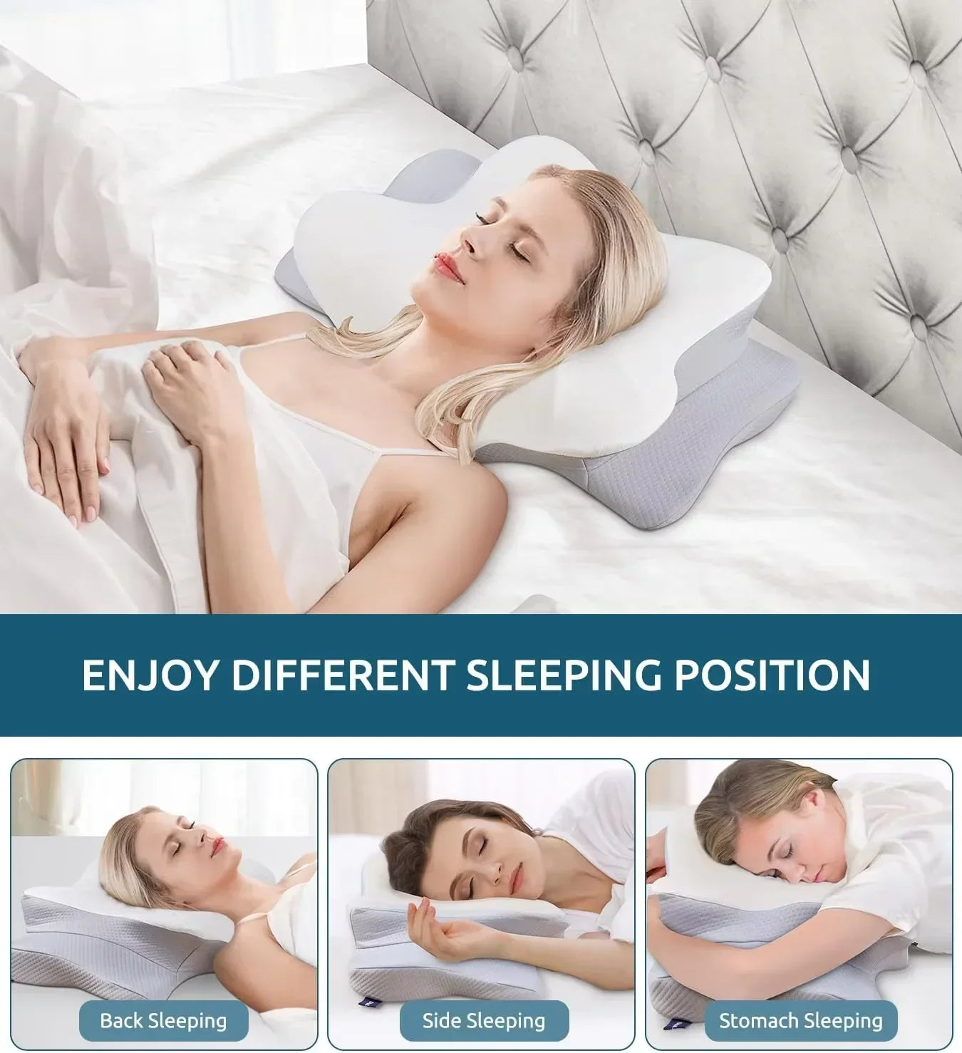 Ergonomic Orthopedic Memory Foam Pillow Breathable Shoulder Pain Soft Memory Sleeping Cervical Pillow Mat Shoulder Neck Massager
