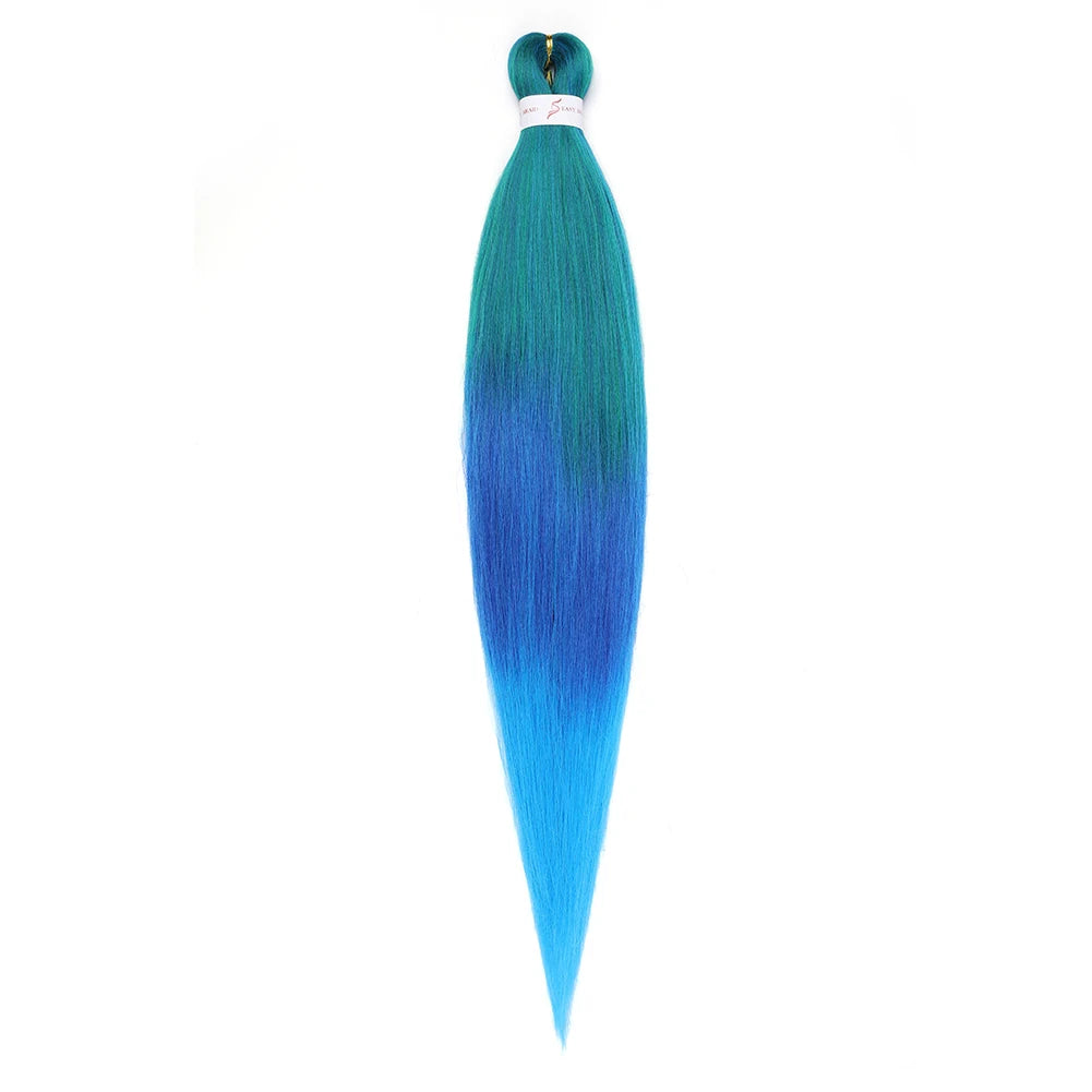 Pre-stretched Braids Hair Professional Itch Free Hot Water Setting Synthetic Fiber Ombre Yaki Texture Braid Hair Extensions