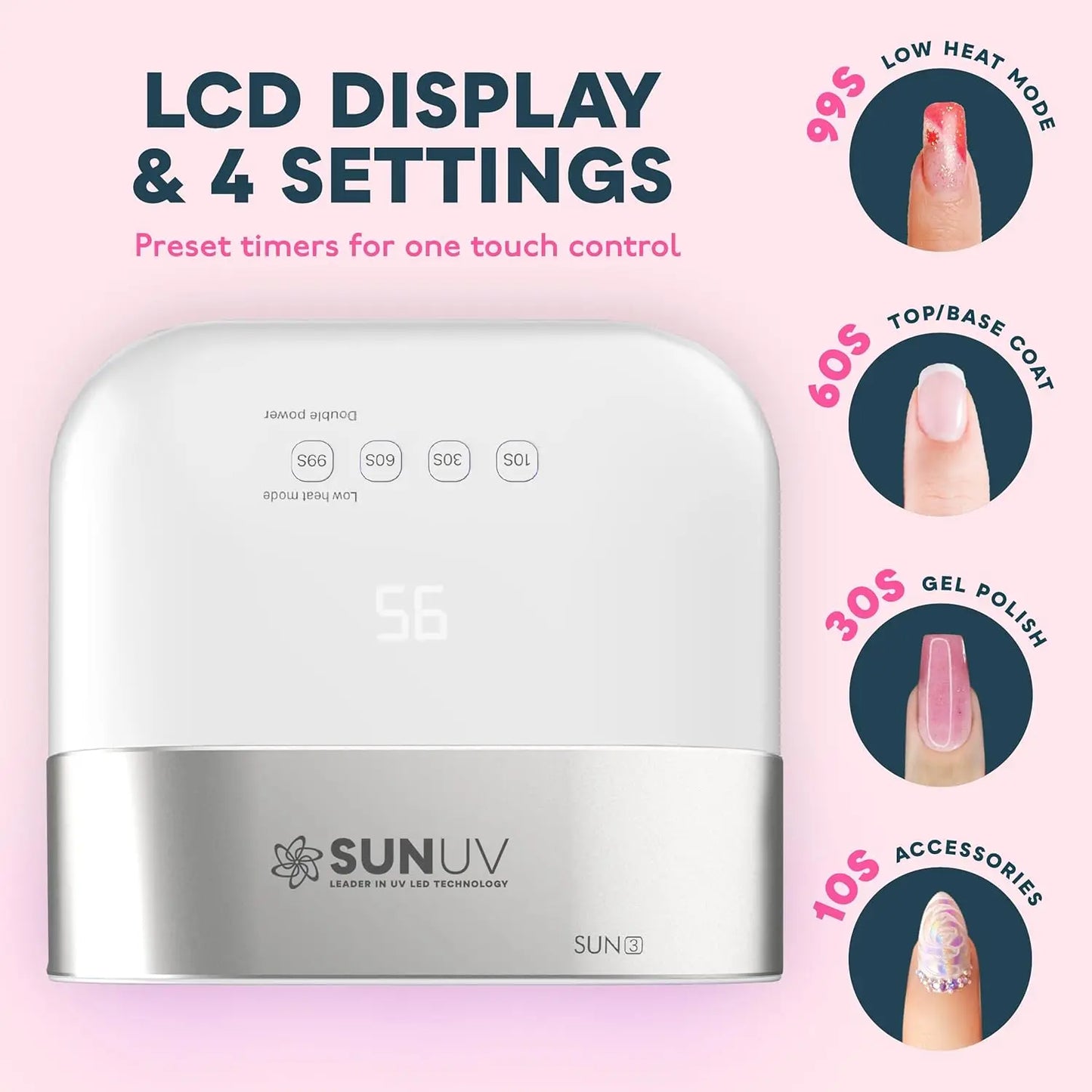 UV LED Nail Lamp With Sensor And Timer For GelPolish