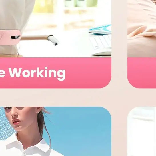 US Stock Electric Abdomen Heating Waist Massager Belt for Period Menstrual Heated Pad for Relief Menstrual Spasm Warm PalaceBelt