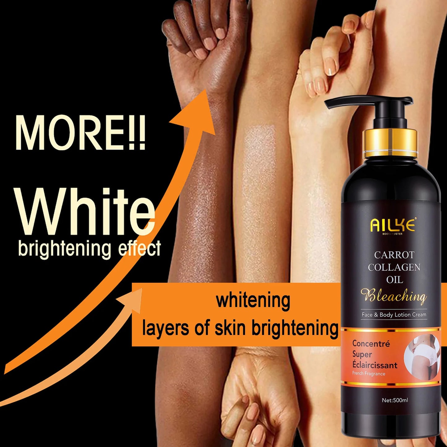 AILKE Collagen Whitening Kit, Clean Stains, Moisturizer, Hydration, Dark Spots Removal Cream, Brightening Body Lotion, Beauty