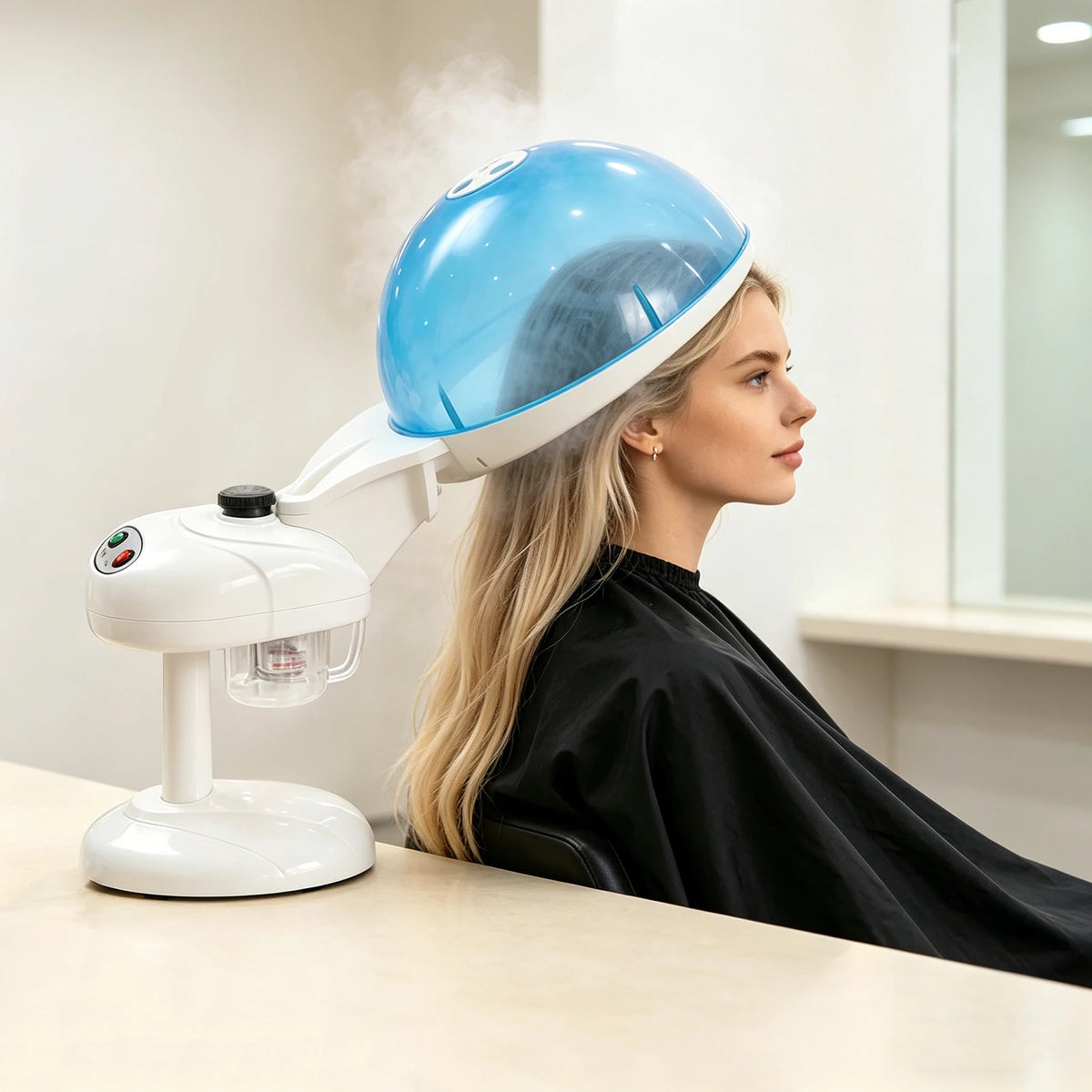 480W Hair Steamer and Facial Steamer 2 in 1 Hot Mist Nano Sauna Vaporizador for Aromatherapy Skin Care Spa Salon Home, 360° Adjuatable