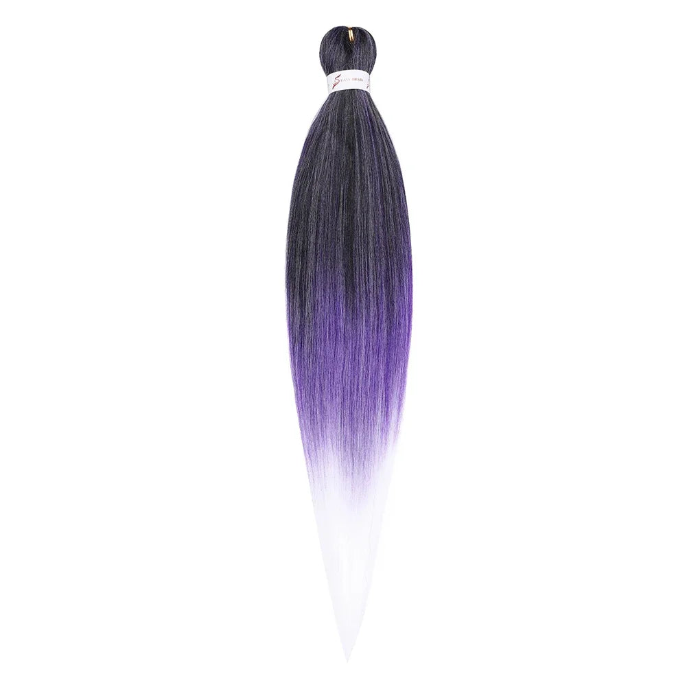 Pre-stretched Braids Hair Professional Itch Free Hot Water Setting Synthetic Fiber Ombre Yaki Texture Braid Hair Extensions
