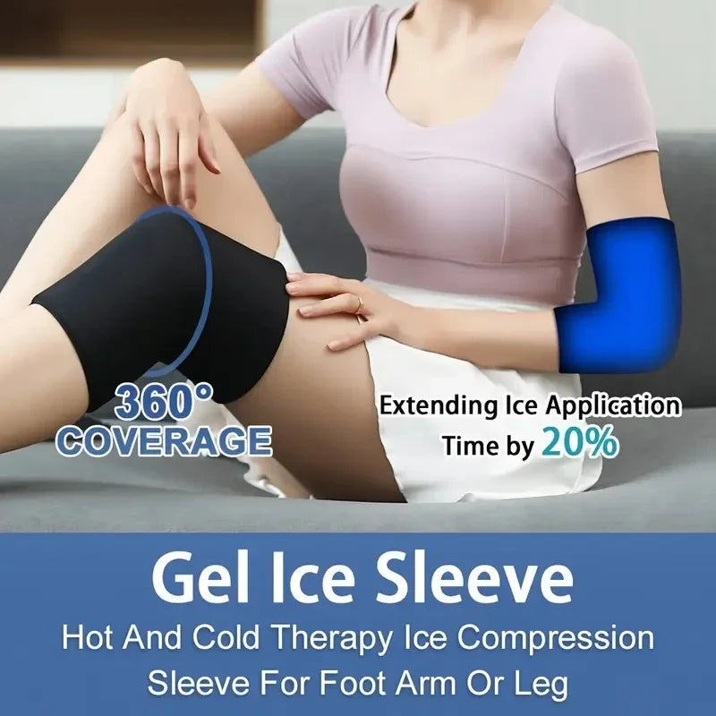 Hot & Cold Therapy Flexible Ice Packs Cold Therapy Compression Sleeve Reusable Gel Pack for Injury Cold Wrap for Knee Calf 2026