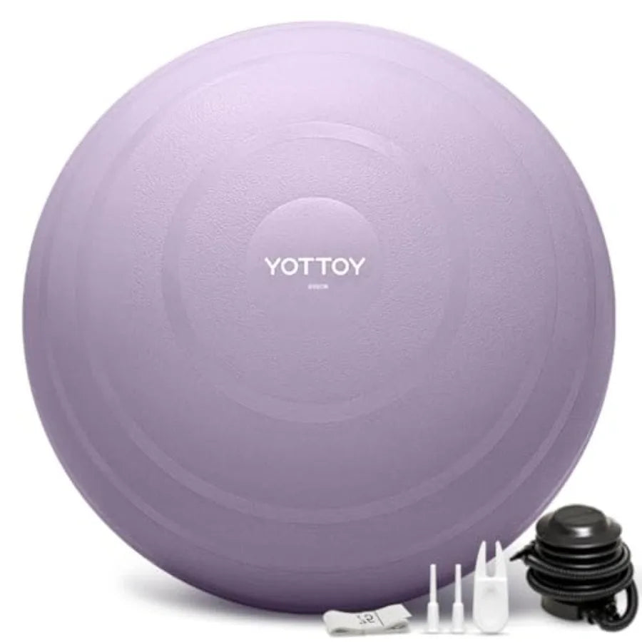 Anti-Burst Exercise Ball for Working Out, Yoga and Pregnancy, Extra Thick Workout Ball for Physical Therapy and Fitness