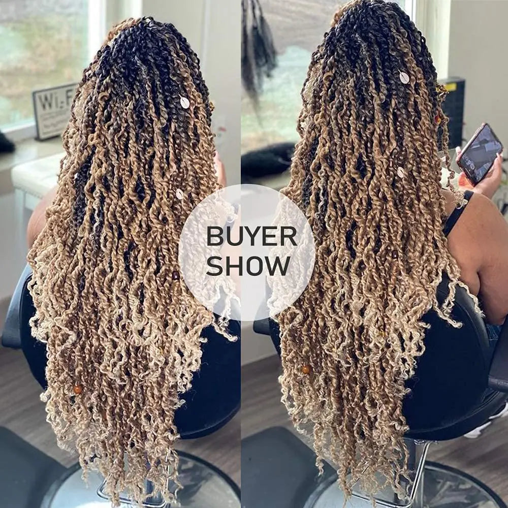 Majesty Twist Hair Curly Passion Twist Crochet Hair 26'' Long Synthetic Braiding Hair Extension Pre-Looped Senegalese Twist