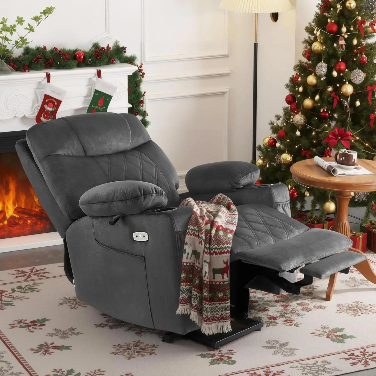 Triple Motor Power Lift Recliner Chair With Massage And Heating