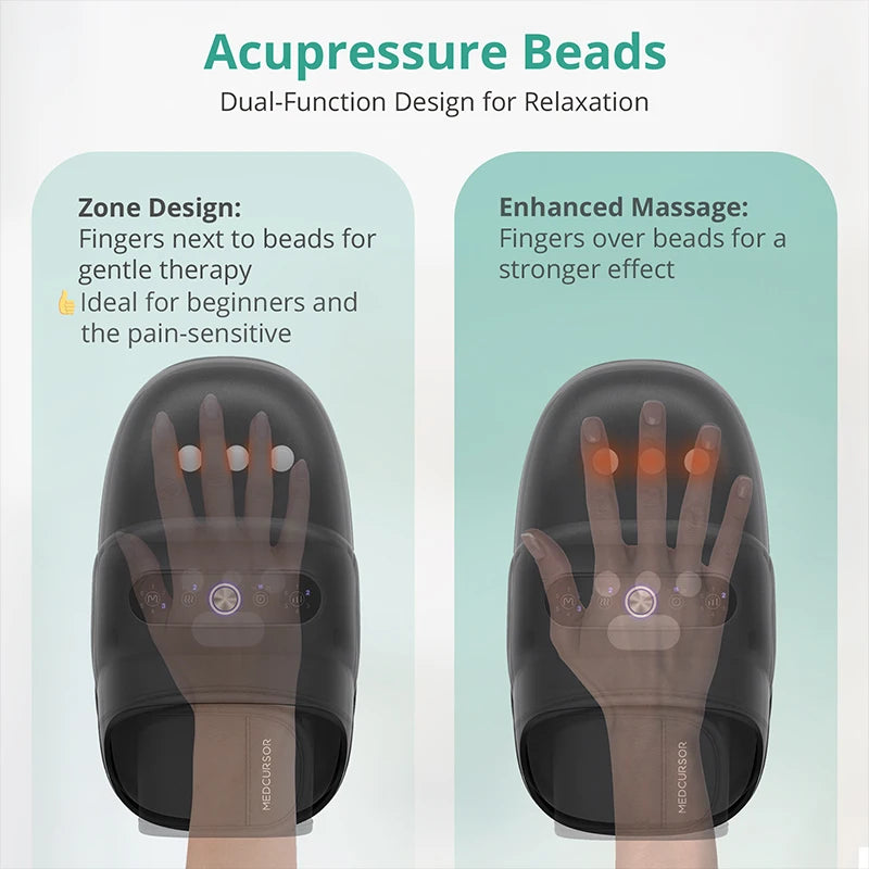 Medcursor Wireless Hand Massager With Air Compression And Acupoint Therapy
