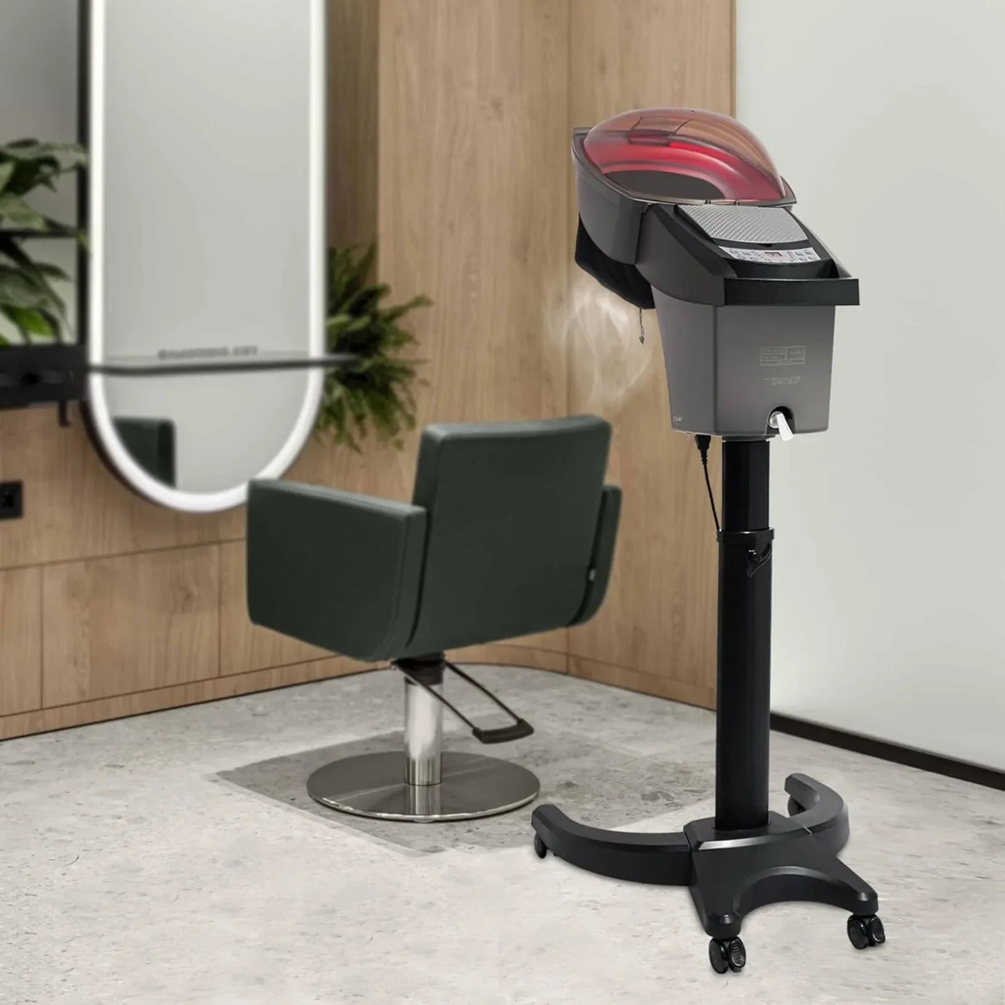 7 Light Standing Hair Steamer, 700W O3 Ozone Micro Mist Hair Hairdressing Color Processor Oil Treatment for Spa and Home