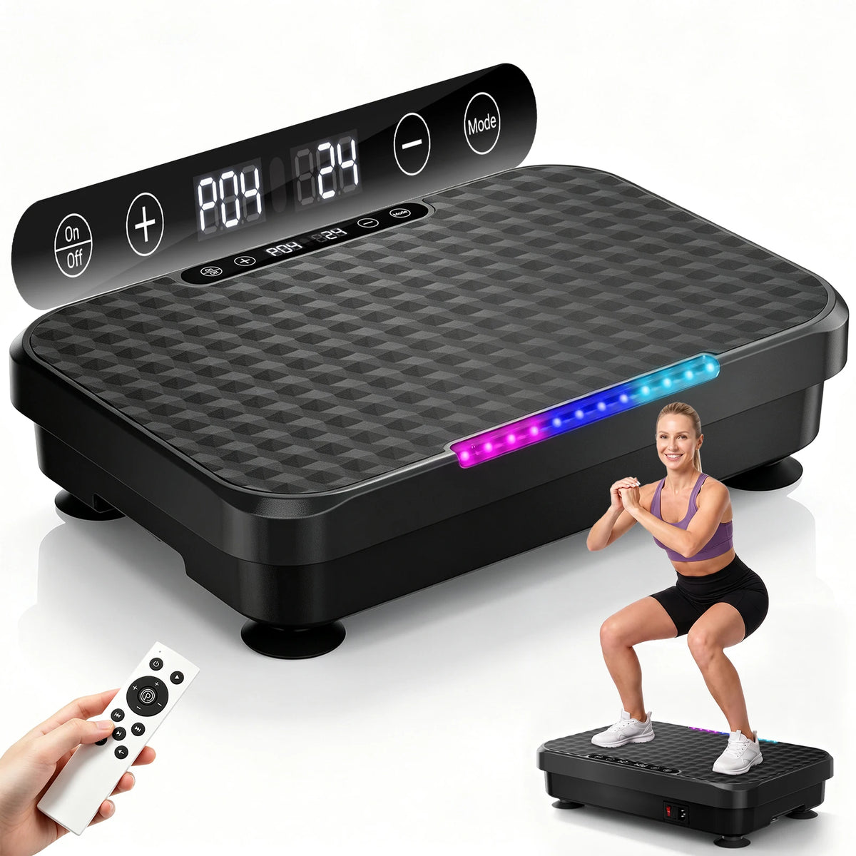 Vibration Plate Trainer With Bluetooth Music And LED Ambient Lights