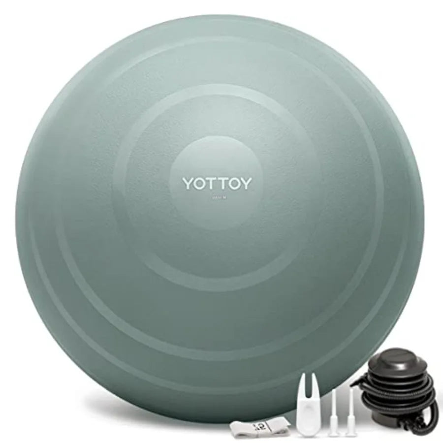 Anti-Burst Exercise Ball for Working Out, Yoga and Pregnancy, Extra Thick Workout Ball for Physical Therapy and Fitness