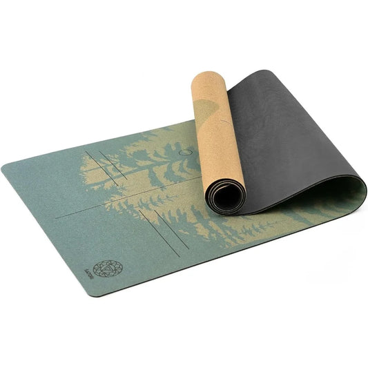 Cork Yoga Mat with Natural Rubber Base, Extra Size, Thickness and Support, Excellent Cushion & Grip