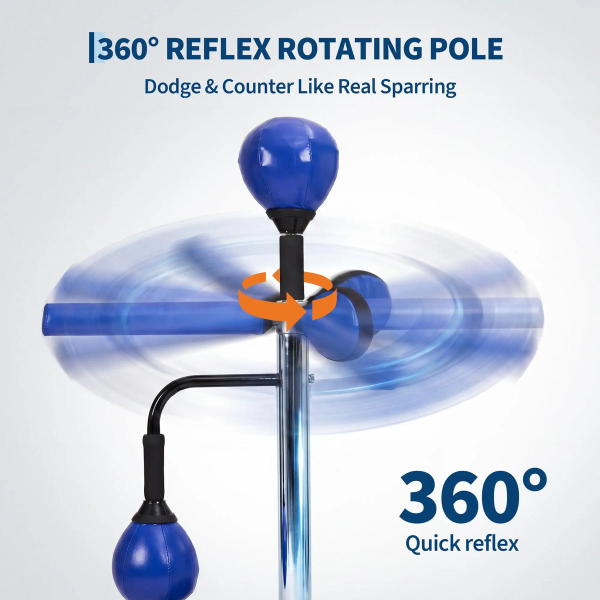Freestanding Punching Bag With Swivel Bar And Dual Speed Balls