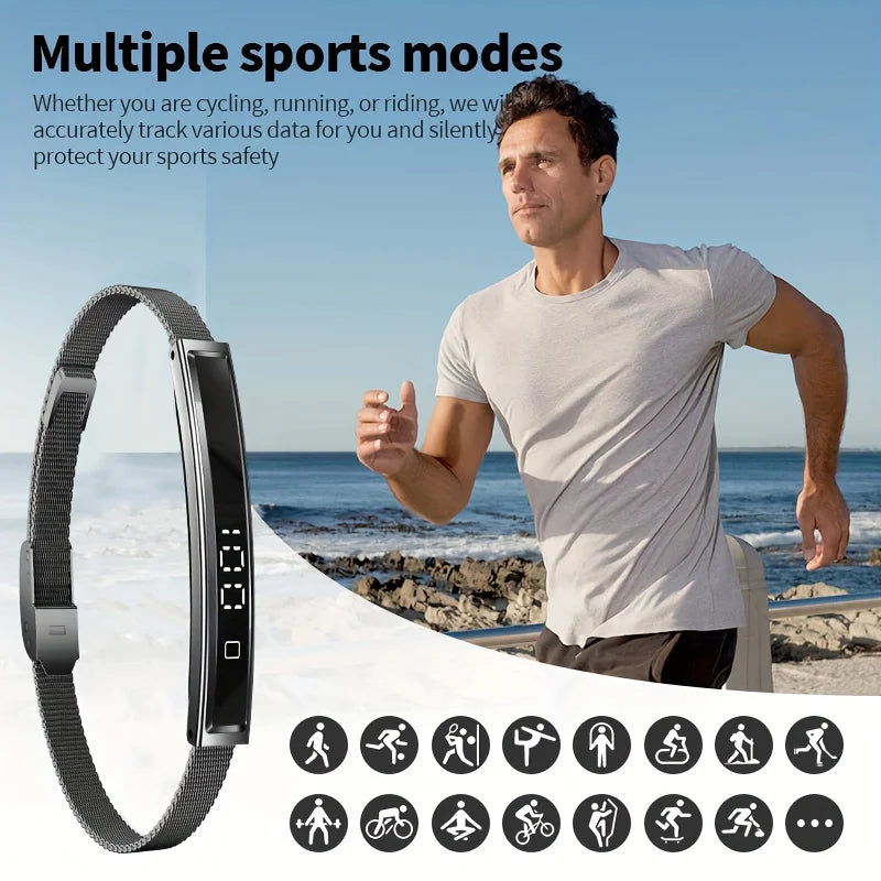 Smart Fitness Bracelet With Heart Rate Monitor And Activity Tracking