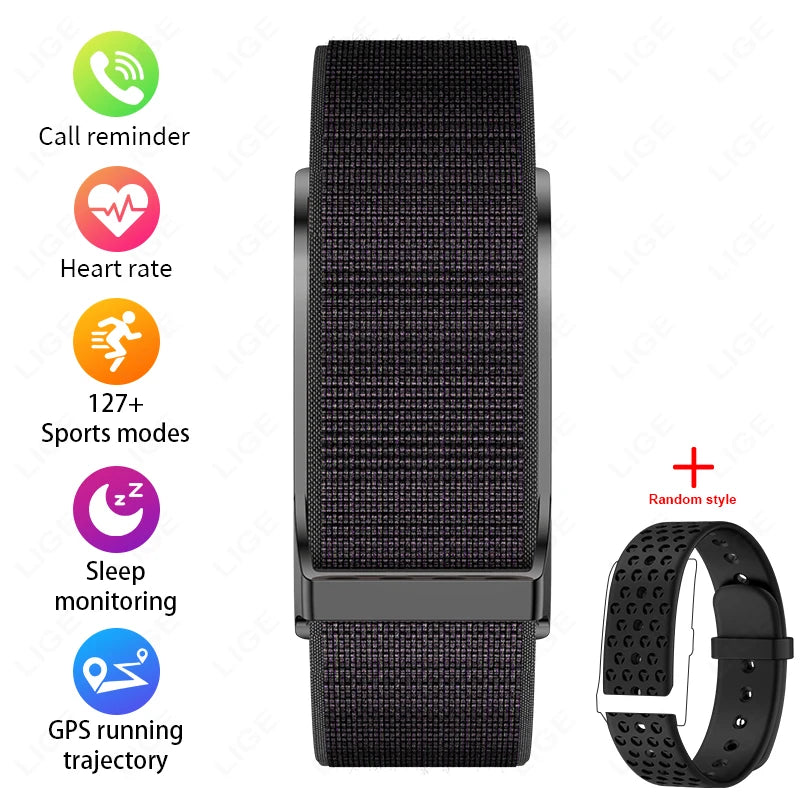 LIGE Screenless Smart Bracelet Heart Rate And Blood Pressure Monitor