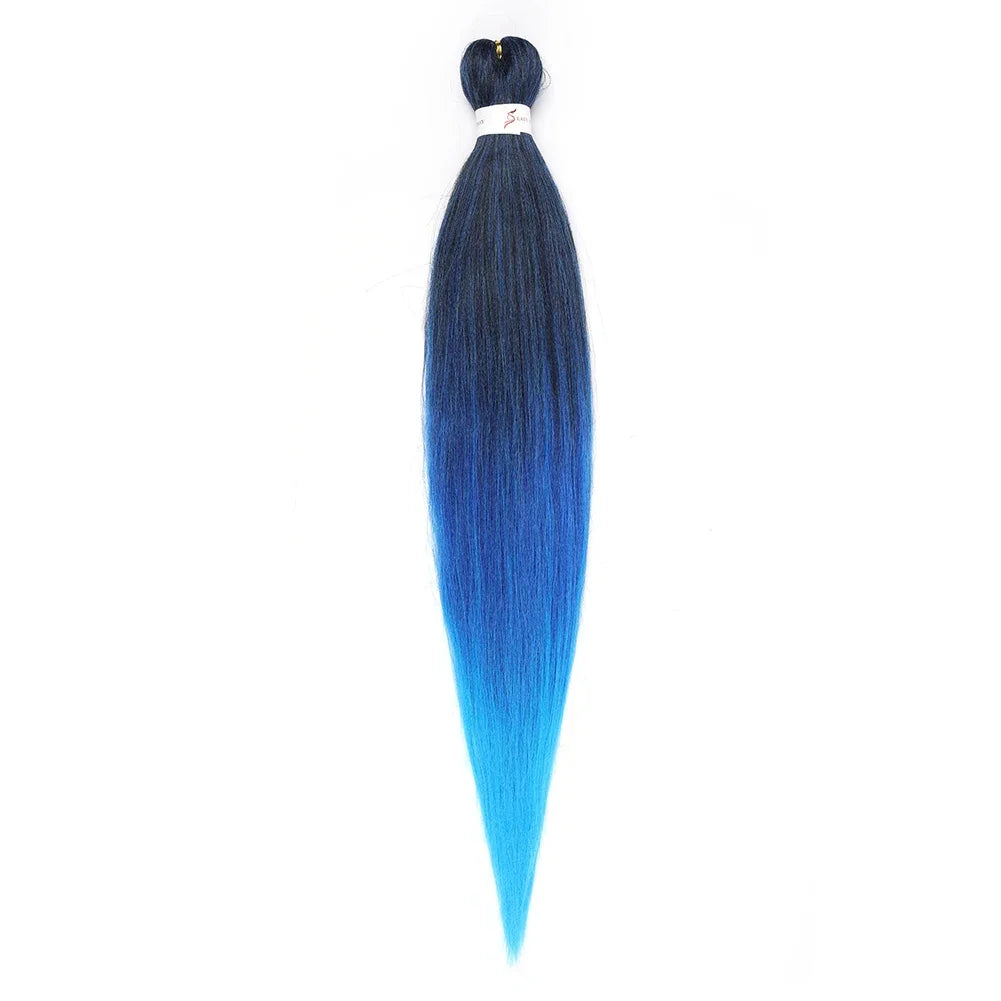 Pre-stretched Braids Hair Professional Itch Free Hot Water Setting Synthetic Fiber Ombre Yaki Texture Braid Hair Extensions