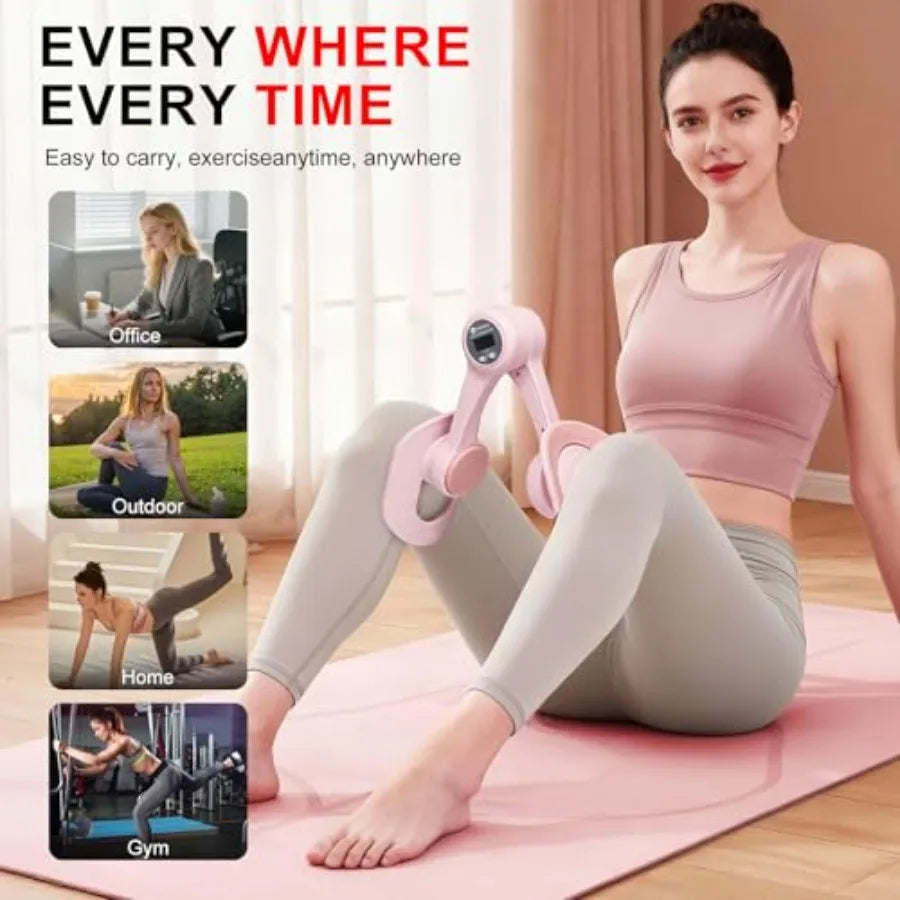 Adjustable Pelvic Floor Trainer With Auto Counter Thigh Exerciser